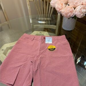Cat & Jack Pink Bermuda Shorts Structured Cotton Blend
